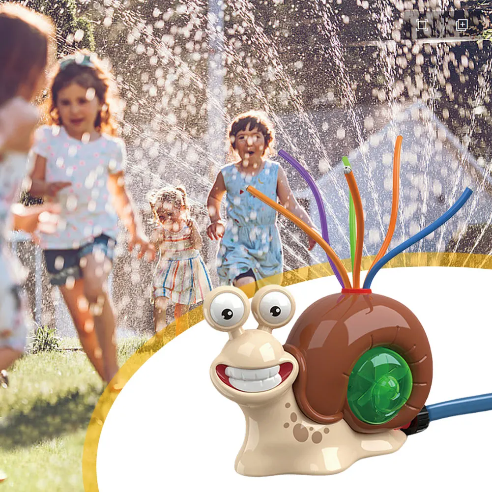 Aspersor de agua de caracol de dibujos animados, juguete de béisbol, juego de agua de verano, aspersor de agua para niños y niñas, diversión para fiesta en la piscina y patio trasero de verano