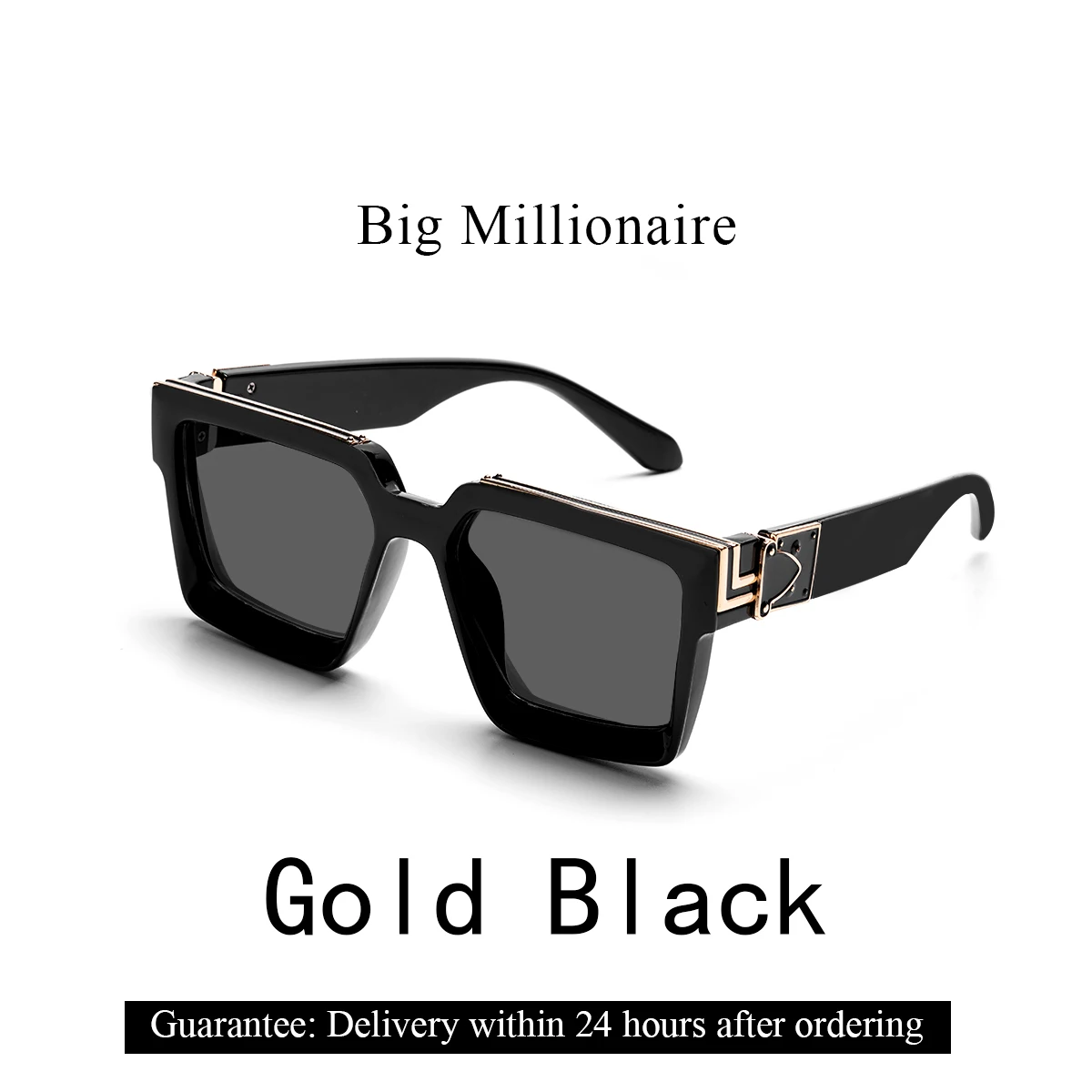 Ruiao Millionaire Sonnenbrille Schwarz 3