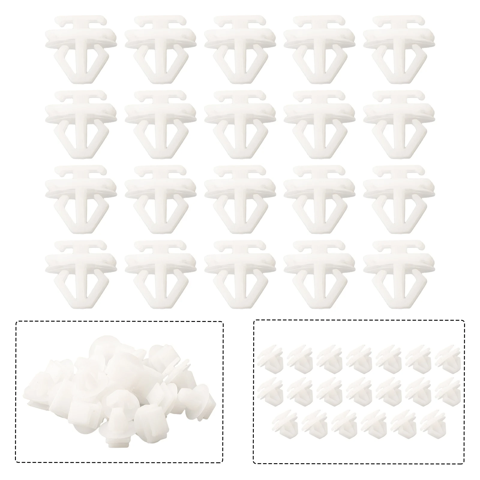 10/20/50Pcs Front Grille Slam Panel Clips 6995X3, 6995-X3 For 106 206 306 307 806 Expert 6995X3 Fit Into Hole: 9 Mm Plastic Whit