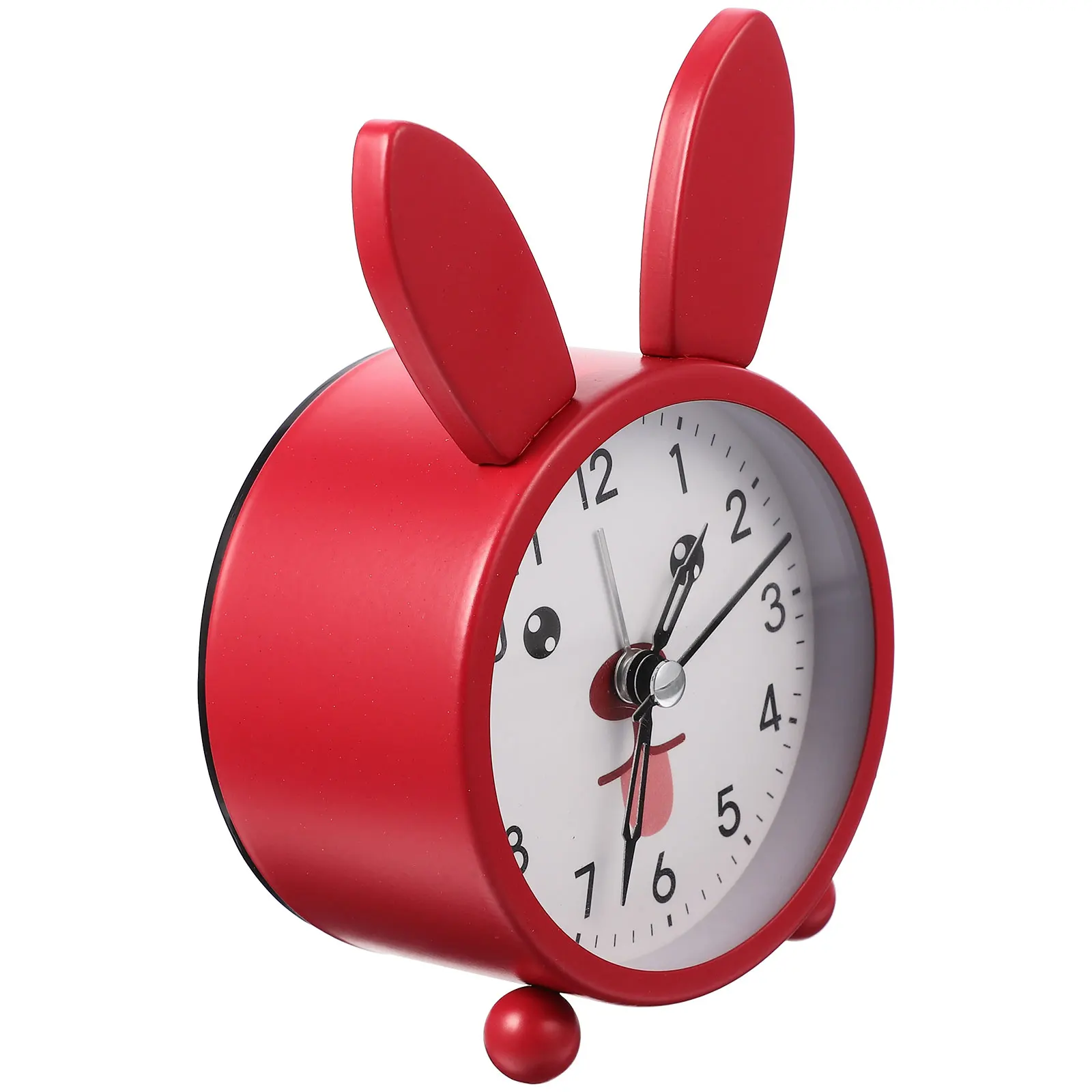 

Accessories Cartoon Rabbit Alarm Clock Child for Kids Decorative Glass Silent Clocks