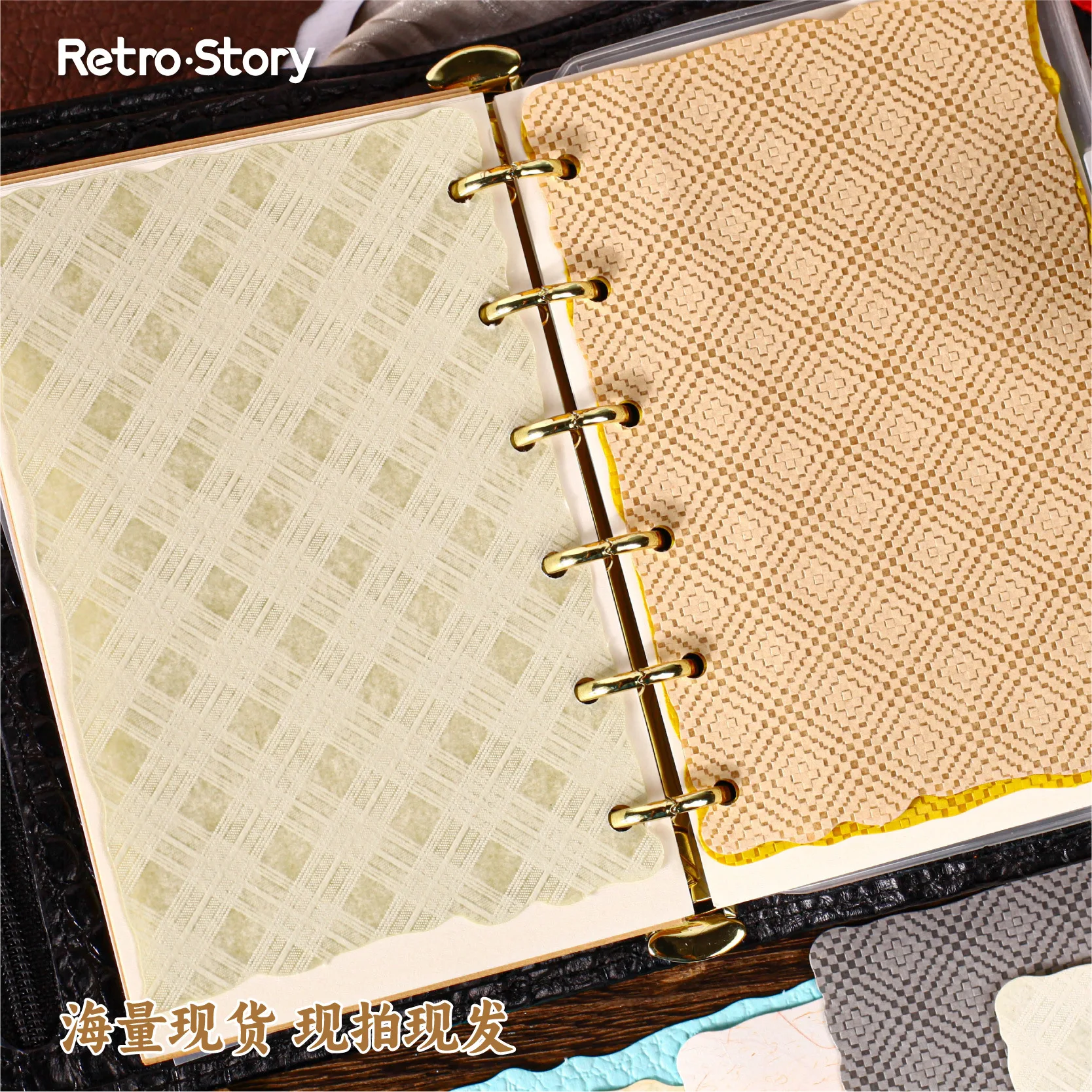 12 ピース/ロットメモパッド素材紙江ウー古紙ジャーナルスクラップブッキング紙カード背景装飾文具