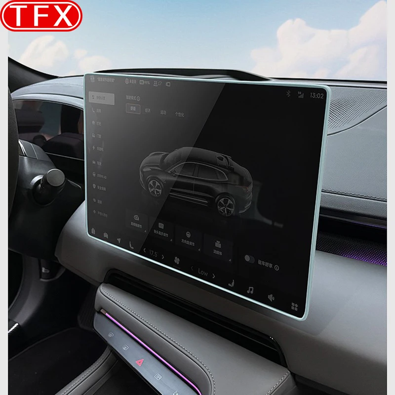 

For Zeekr Mix 2024-2026 Car Central Control Screen Protector Silicone Navigation Display Anti-collision Border Auto Accessories