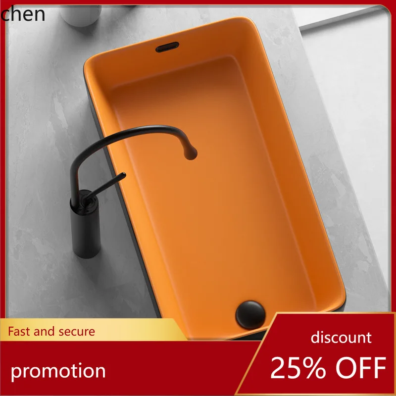 

CZ Side Drain Basin Household Wash Basin Ceramic with Overflow Left and Right Side Drainage Basin