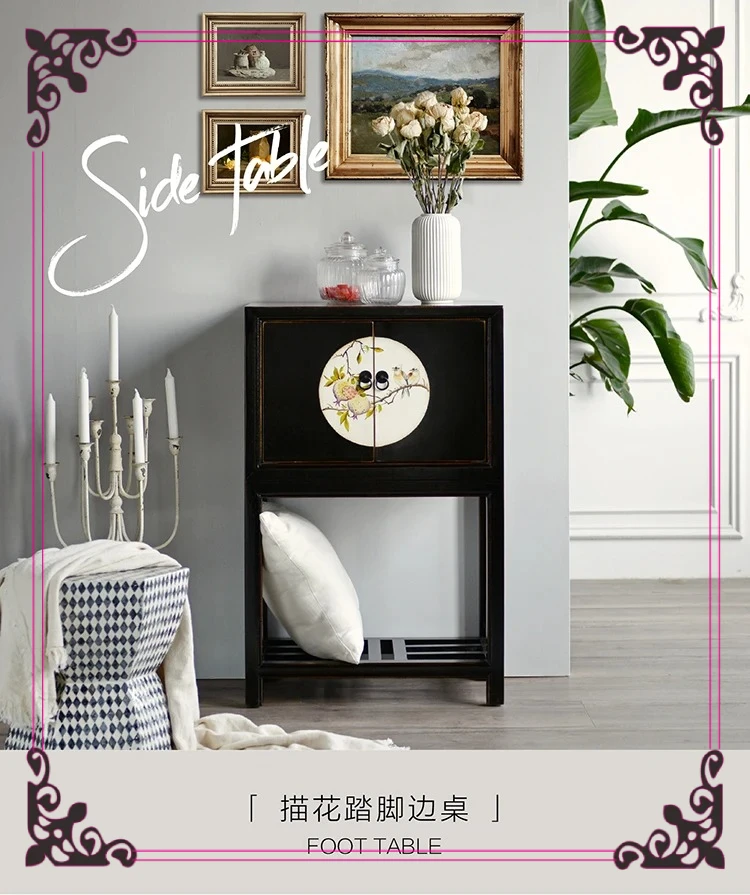 جديد النمط الصيني Mijia تأثيث المنزل الطعام خزانة جانبية خزانة الشاي حامل زهور خزانة