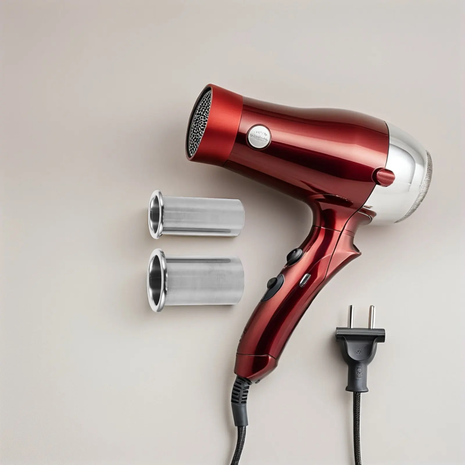 2Pcs Hair Dryer Organizer Stainless Steel Holder Dual Stand Heat Resistant Curling Iron Storage Blow Dryer Insert for Vanity view 6