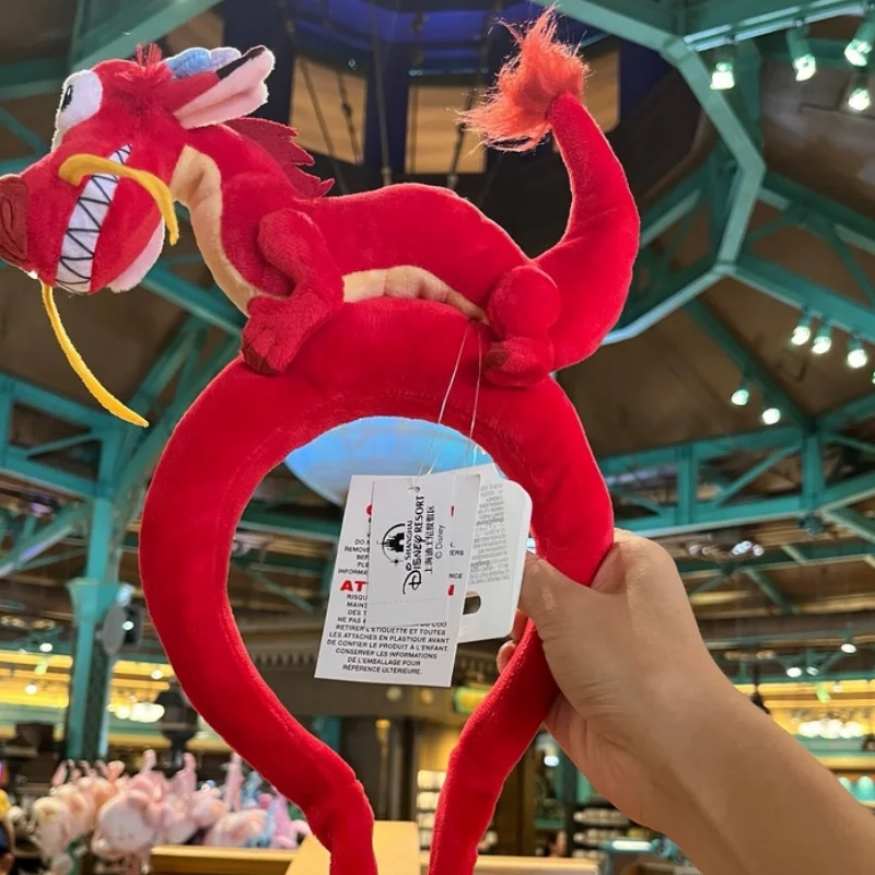 Disney Original 2024 Disneyland New Year Mushu Dragon Airbag Headband Headband Accessories Year Of The Dragon Gift
