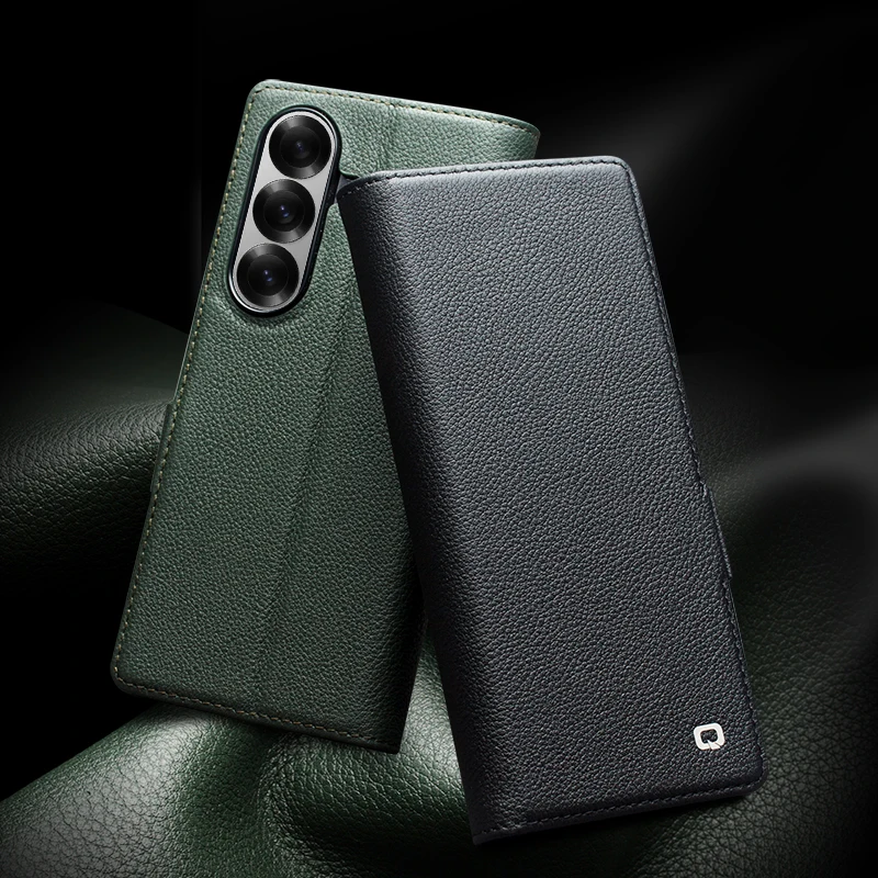 

Чехол QIALINO из 100% натуральной воловьей кожи для Samsung Galaxy Z Fold 7 Fold7, премиальный кожаный чехол-бумажник