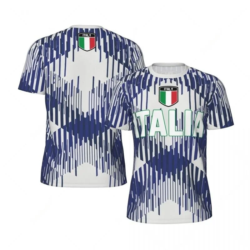 

3D Printed Italy Flag T Shirt Men Italian Gesture Pattern T-Shirts Summer Street Sports Round Neck Tops Short Sleeve Tees