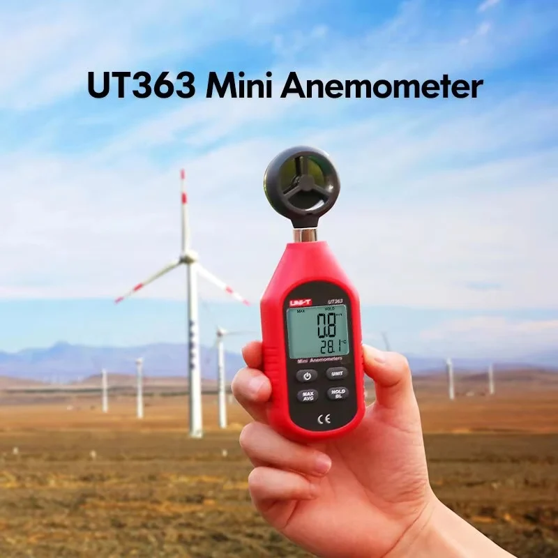 UNI-T UT363 UT363BT Мини-ручной анемометр с Bluetooth цифровой измеритель скорости ветра и температуры ЖК-дисплей