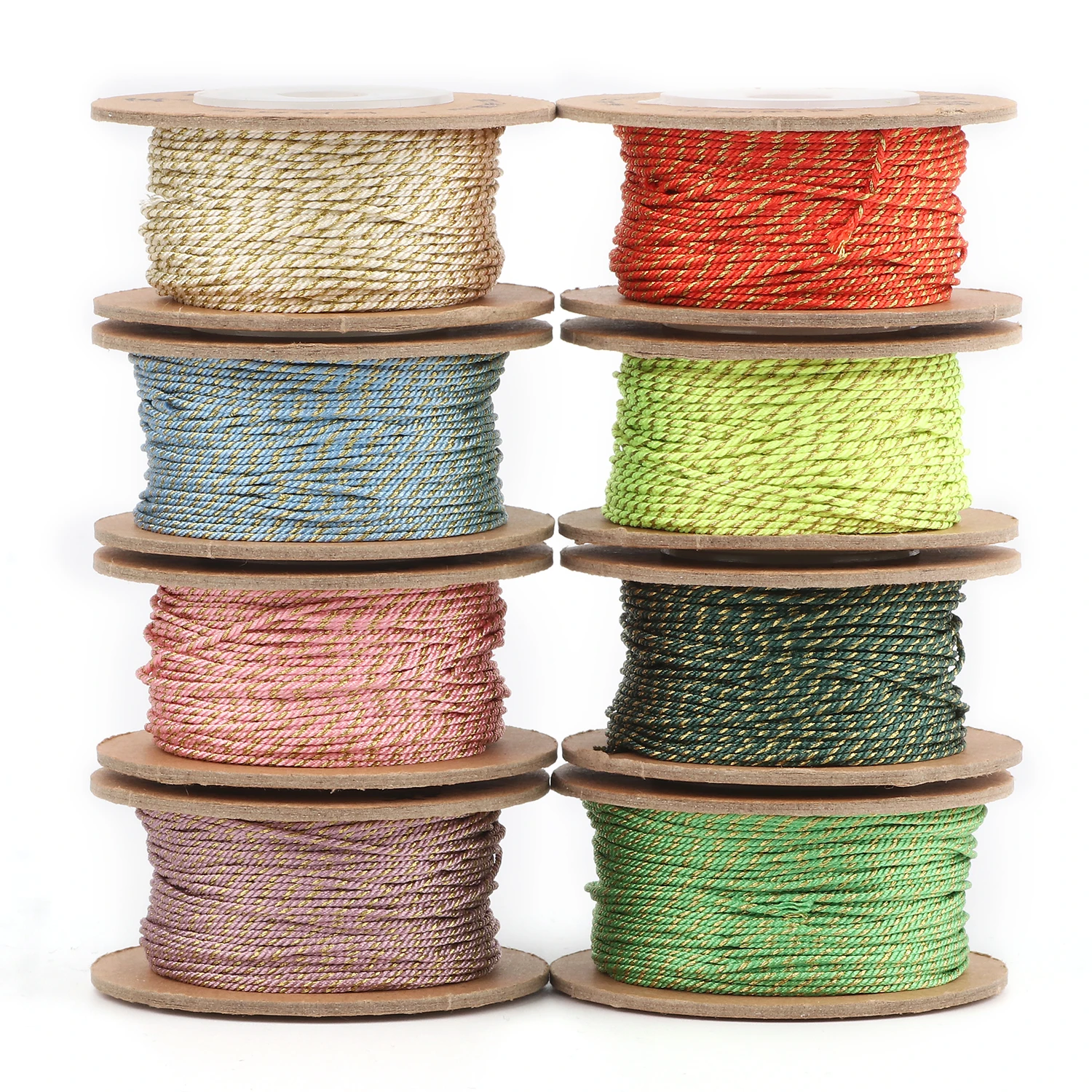 1mm 20meter/roll 3 Layer 100% Cotton Cord Rope Macrame Cord Rope For Handmade Jewelry Making DIY Ethnic Bracelet Chinese knot