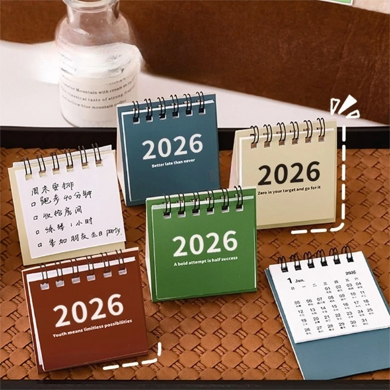 2026 تقويم مكتبي صغير وبسيط، تقويم إبداعي حلزوني لتزيين سطح المكتب والقرطاسية المكتبية #1