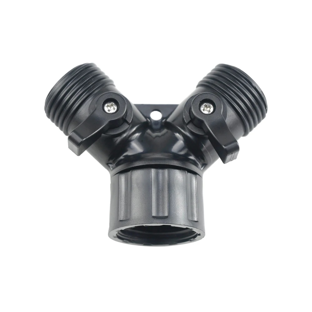 

Шаровой кран для орошения с двойным переключателем, водяной PIpe с резьбой 3/4 дюйма, Y-образный, двуходовой разветвитель, 5 шт.