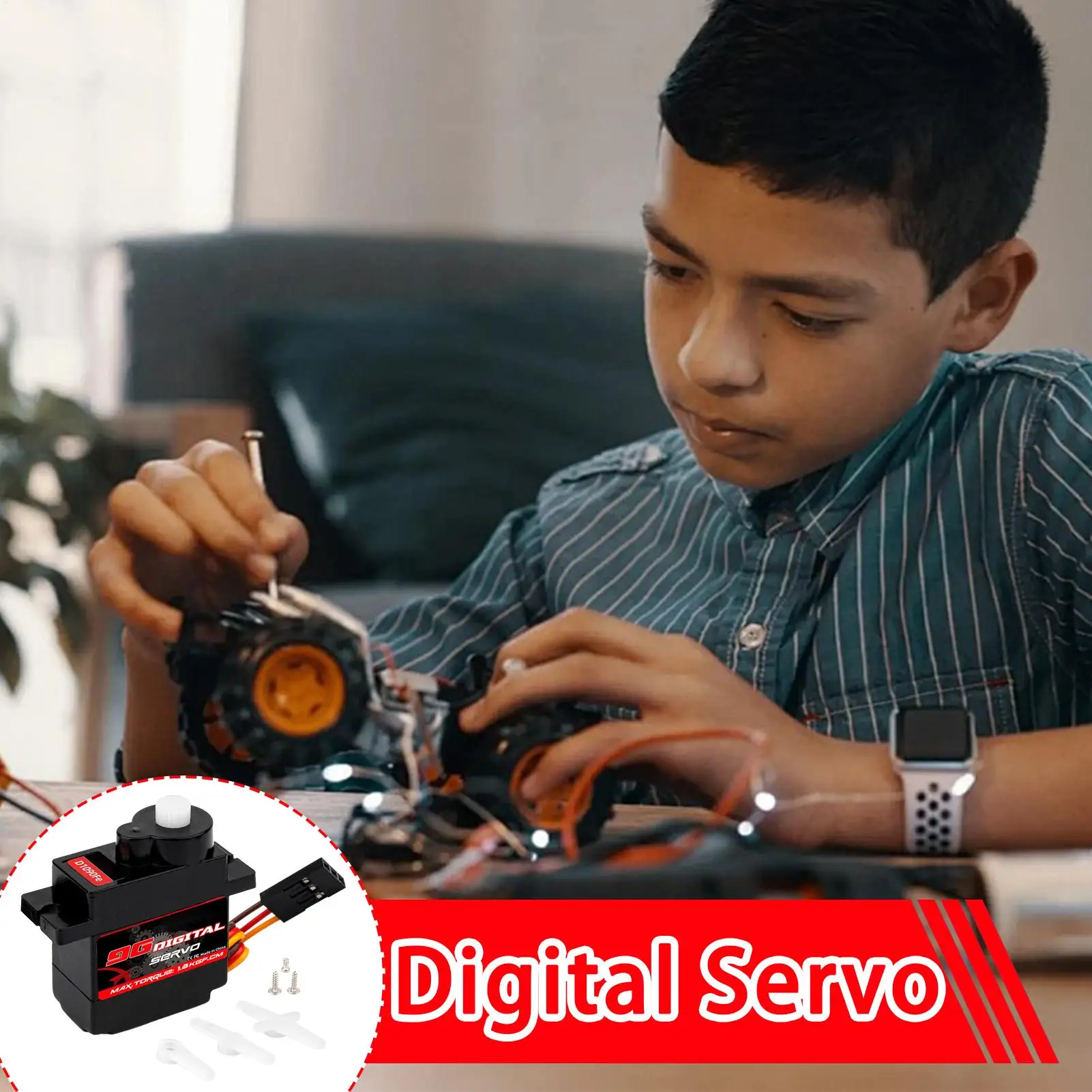 Digital Servo For RC Car RC Toy Digital Servo Motor 1.4Kg Control Angle 180 Degree Low Noise Robotics Accessory For Beginners