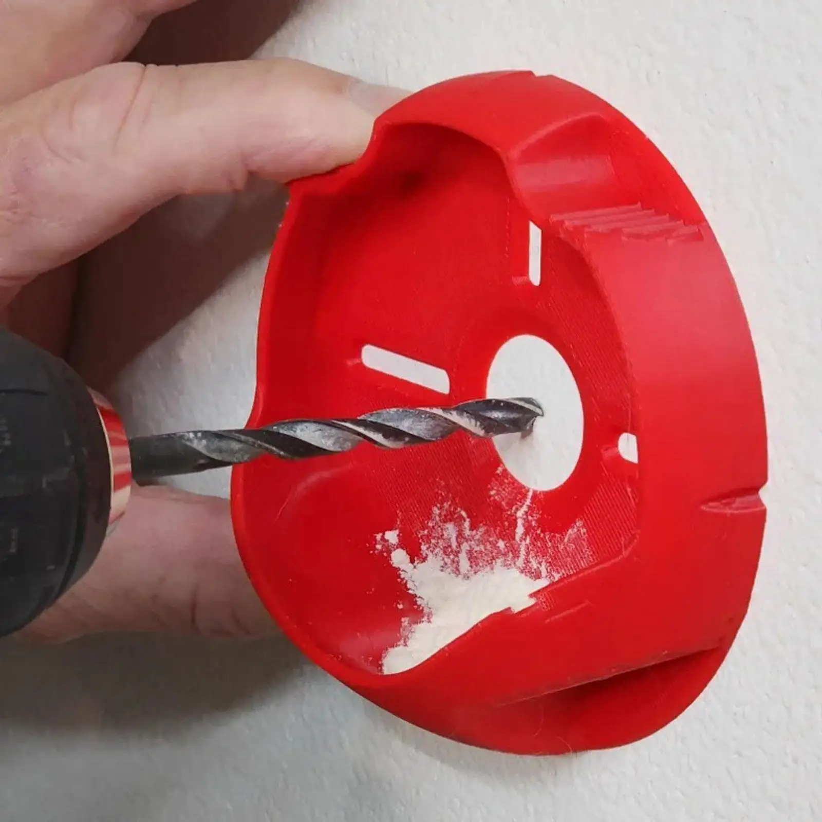 Drill Dust Collector Drill Dust Box Red Dust Bowl Device Dustproof Collection Box Dust Catcher for Cordless Drill Brick