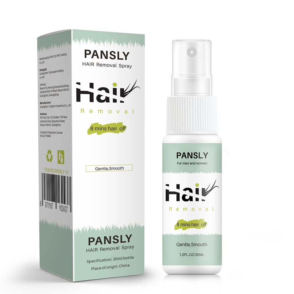 Pansly Hair Removal Spray Full Body Hair Growth Inhibitor Facial Removal Cream Stop Hair Beard Bikini Intimate Face Legs Armpit