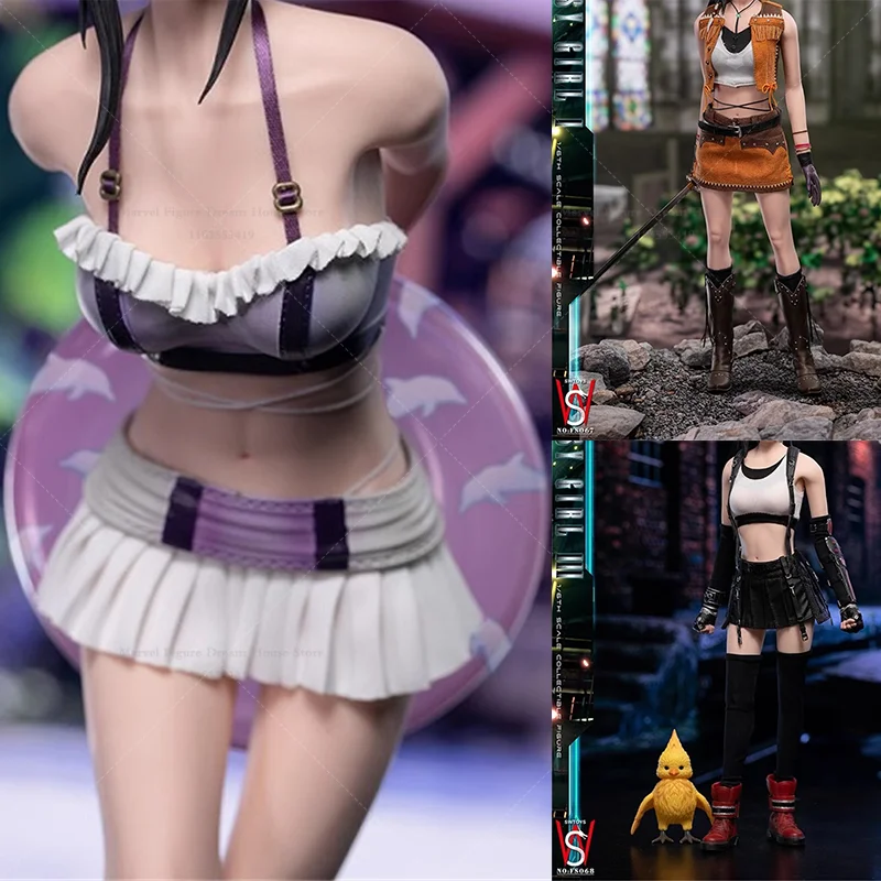 SWTOYS FS066 067 068 1/6 스케일 여성 의류 여신 티파 여름 수영복 카우걸 세트 12인치 액션 피규어용