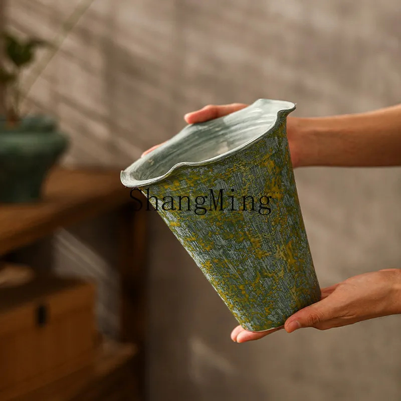 DSA ceramic flower pot green light luxury high-end flower sensor desktop balcony green plant potted