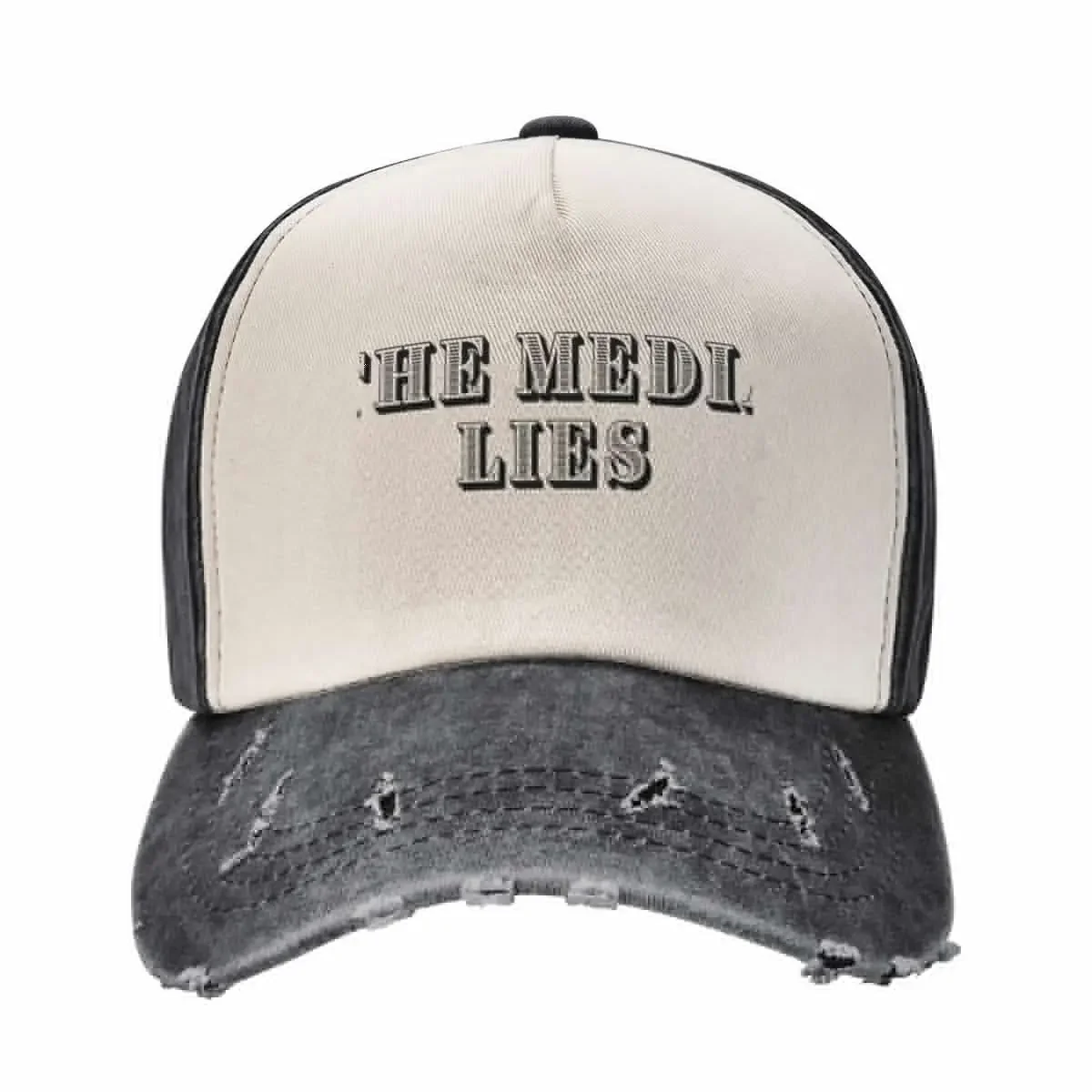 THE MAINSTREAM MEDIA LIES Baseball Cap Dropshipping Golf Women's Hats For The Sun Men's