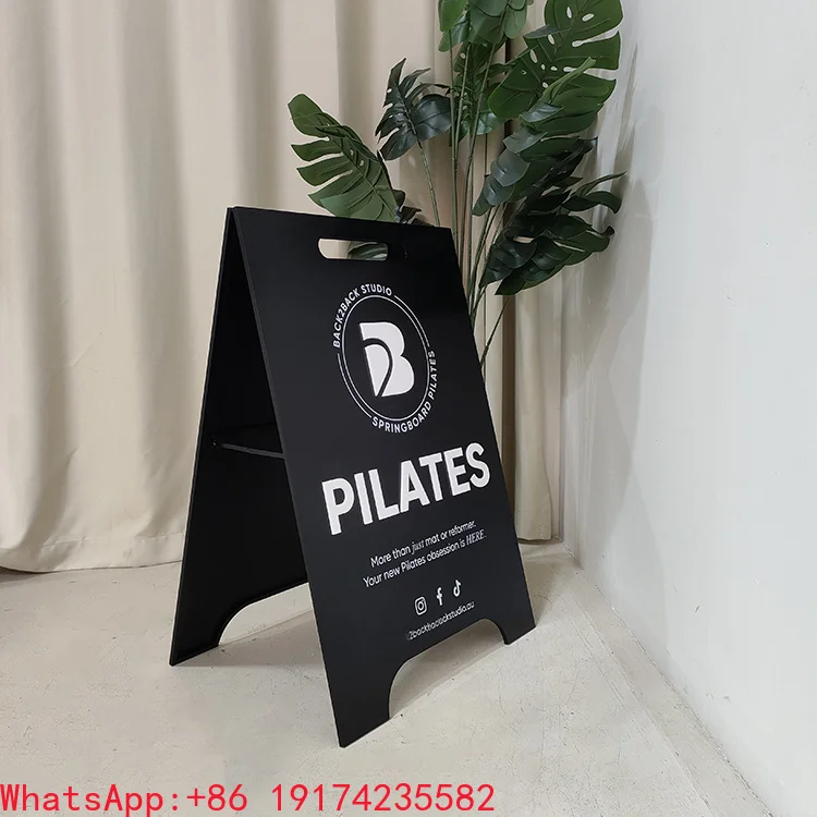 Custom Double Sided Indoor Outdoor Pavement Stand a Frame Sign Weatherproof Sidewalk Advertising Board