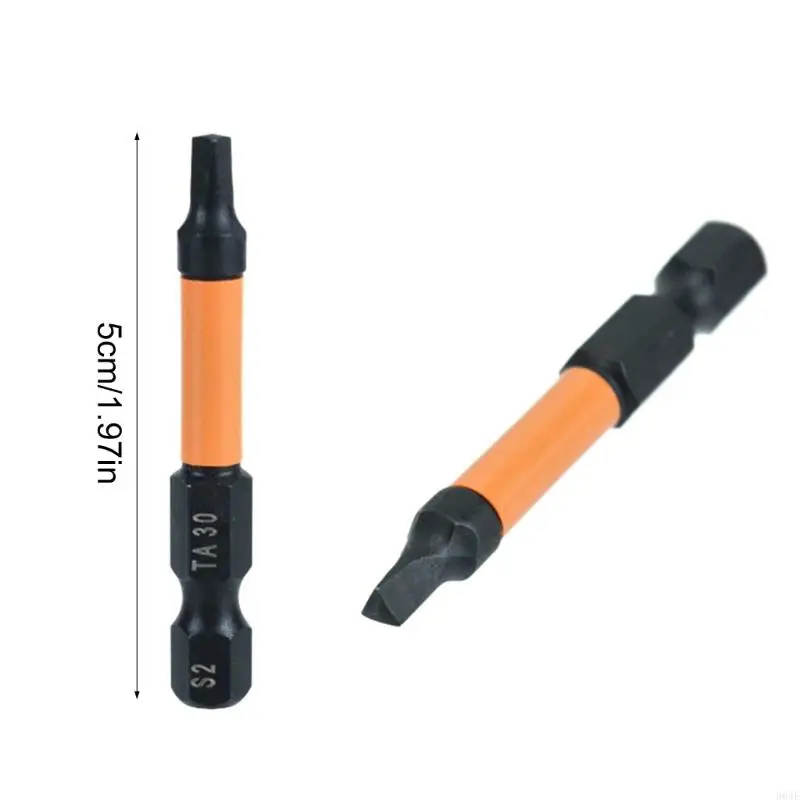 964E 10pcs Reliable Triangles Screwdriver Bit With Yellow Handle For Easy Grip
