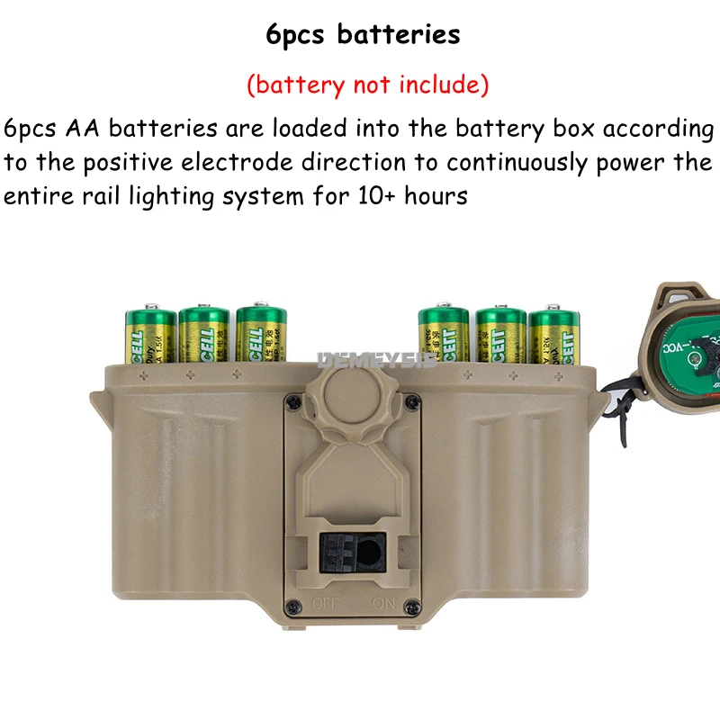Tactical Helmet Battery Box Exclusive Adaptation Modular ARC Rail Powering Hunting Combat Training Airsoft Helmet Accessories
