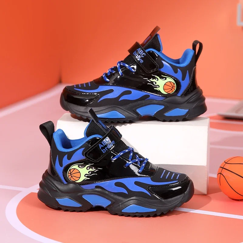 

Children Shoes Boy Sneaker Leather Kids Casual Sports Tennis Sneaker Original Basketball Non-slip Boy Shoes 4 To 12 Years