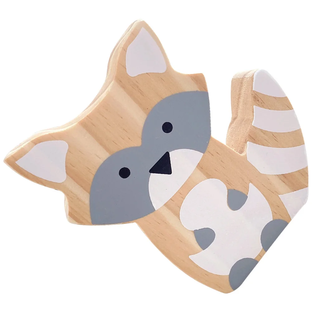 

Wooden Foxes Desktop Decor Lovely Foxes Ornament Creative Handcrafted Table Decoration for Living Room Bedroom Room Display