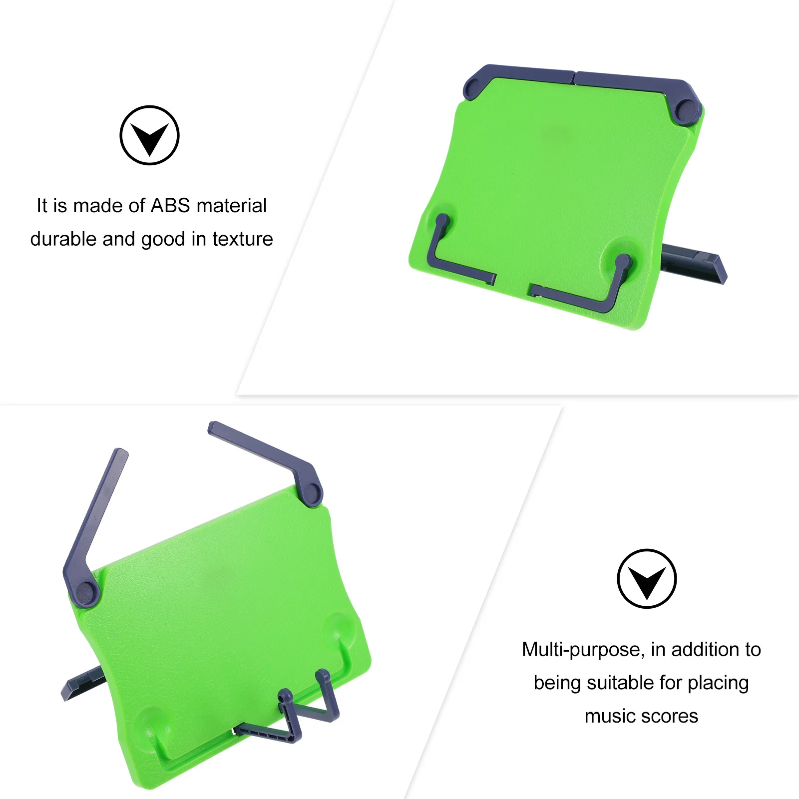 

2 Pcs Folding Music Stand Practical Desktop Book Holder Rack Reading Abs Household Tablet