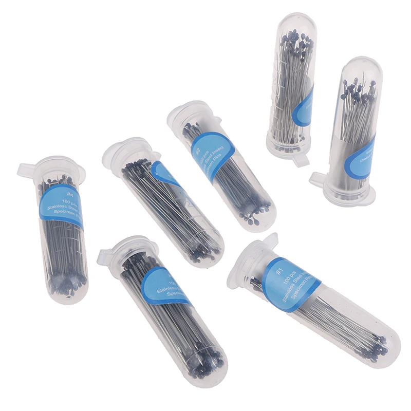 *TS 100Pcs Insect Pins Specimen Needle Stainless Steel for School Lab Entomology