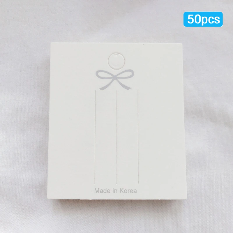 

[YU] 50 шт. милых картонных карточек для заколок с бантиками, упаковка для украшений, картонные карточки для демонстрации заколок, картонная упаковка для аксессуаров для волос