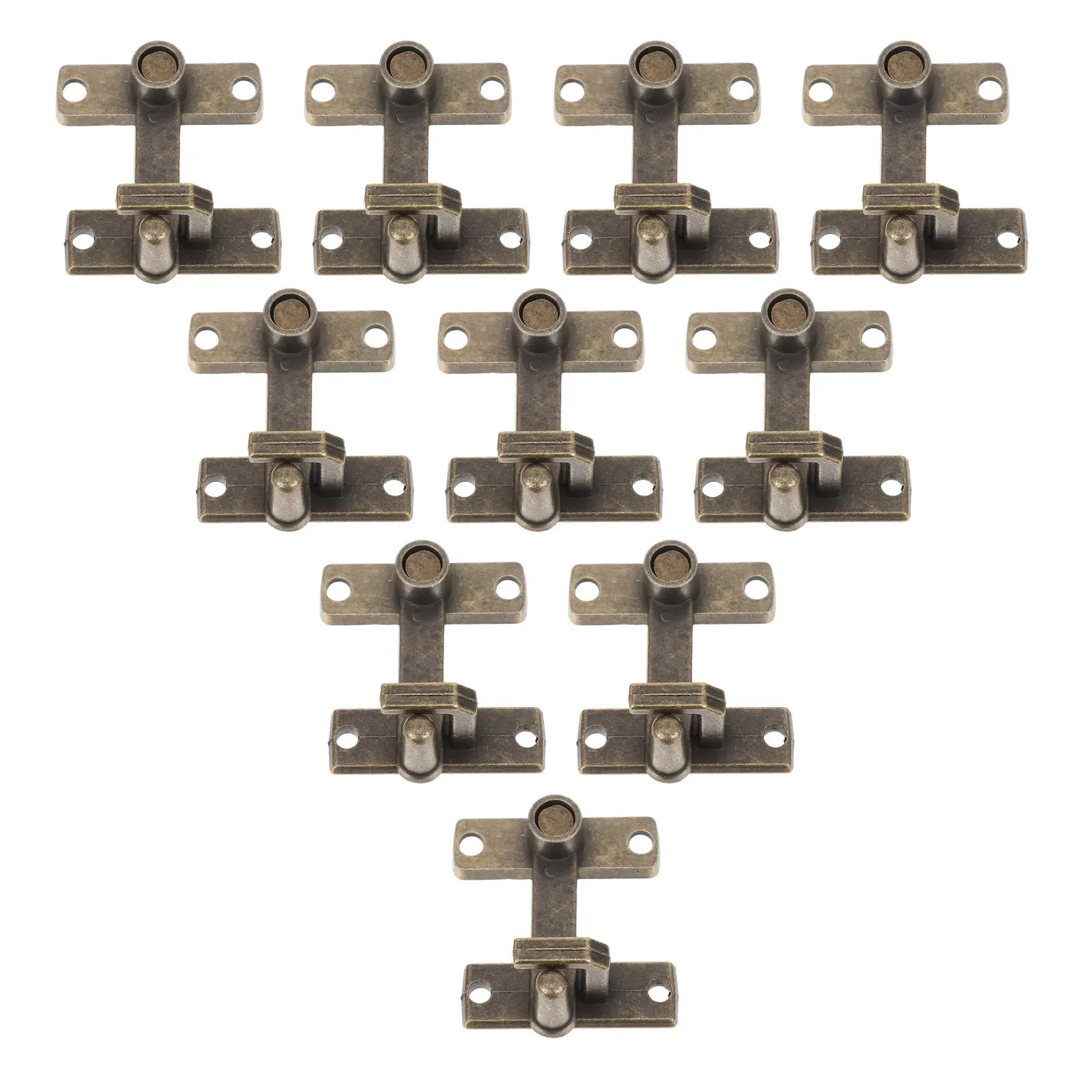 10 Sets Flip Gate Latches Toggle Hasp Clasp Decorative Buckle Lock for Wood Chest Box Cupboard Interior Door Fence Gate Hardware