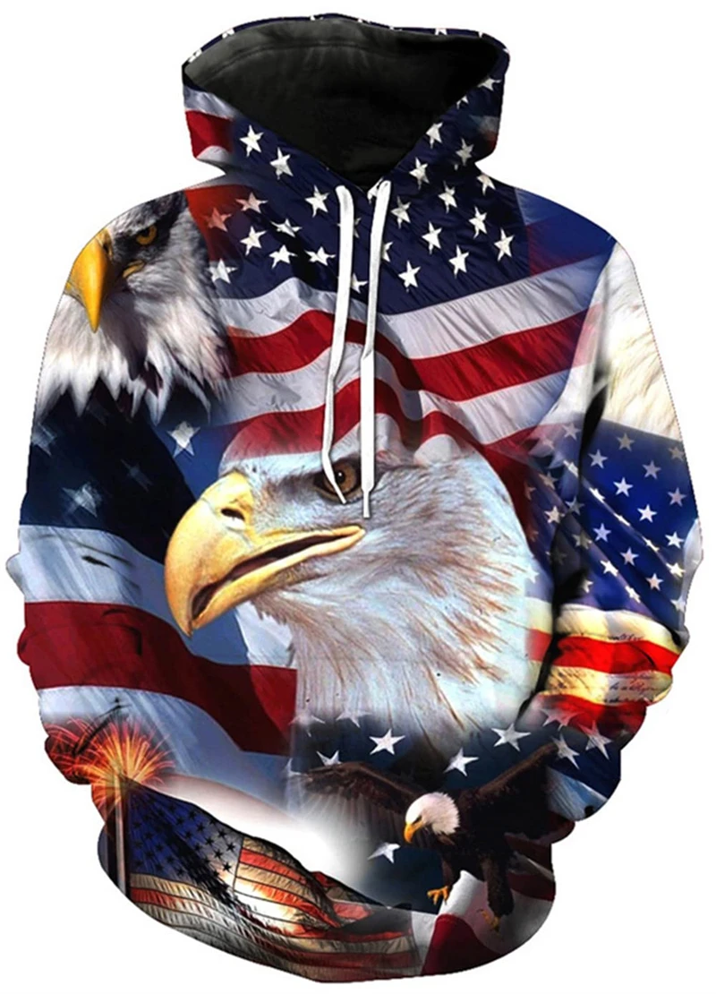 3D Printed American USA Flag Hoodies For Men Women Apparel Cheap Fresh Casual Hoodie Hombre Ropa Comfortable Top Hooded Hoody