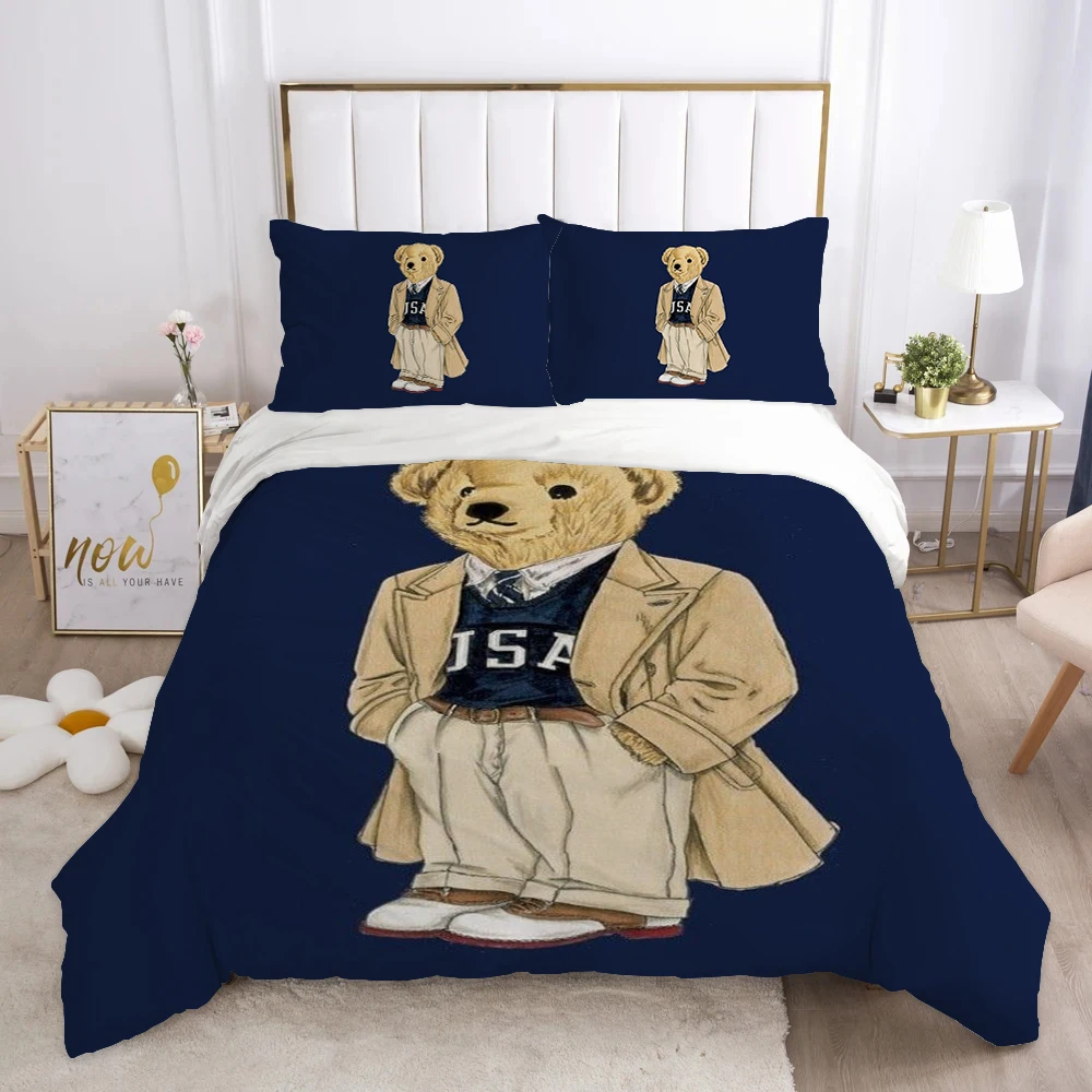 Teddy Bear Cover Double Comforter Bedding Sets Bedding Set Duvet Cover Queen Comforter Sets Quilt p-polos Pillowcase Quilt logo