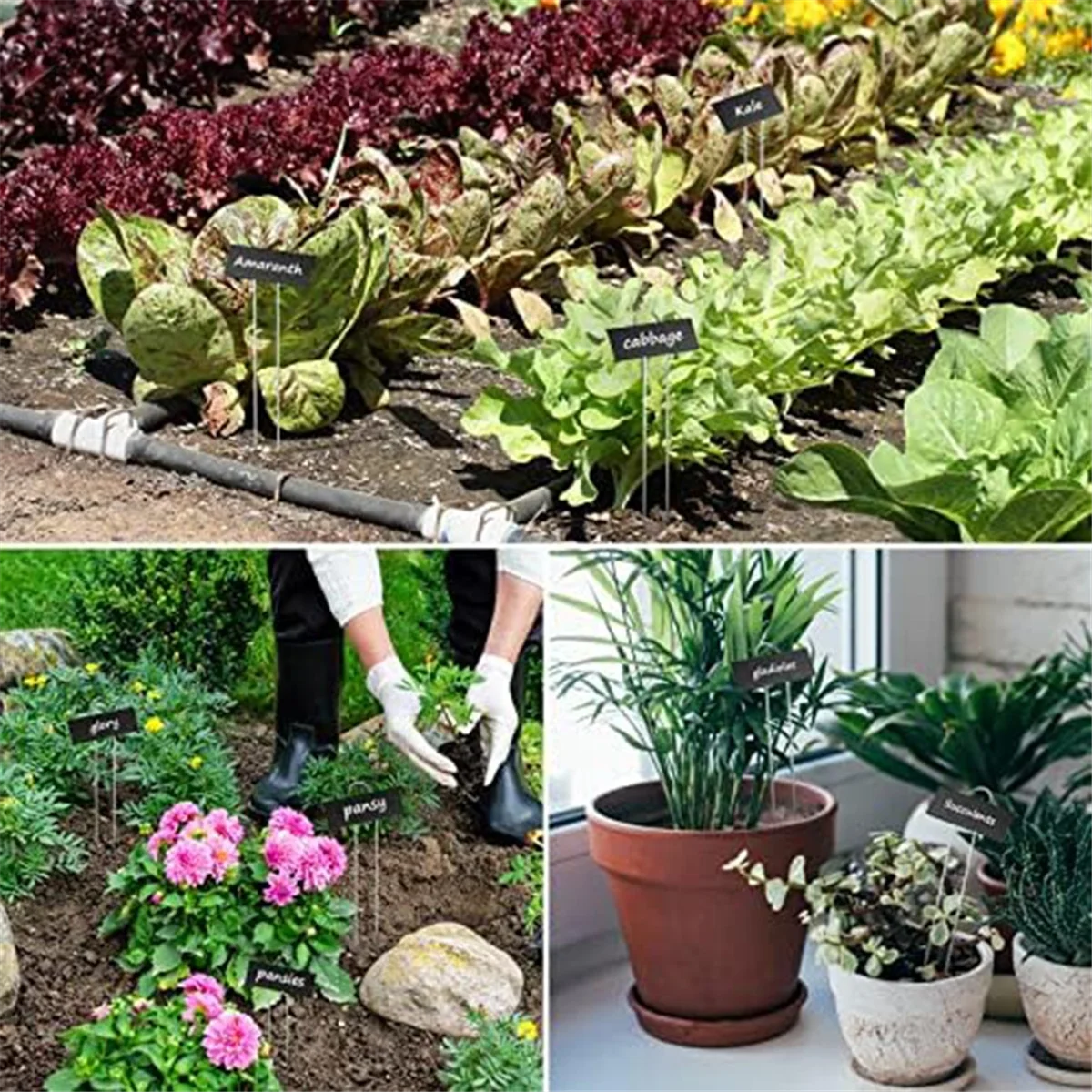 금속 식물 라벨, 비바람에 견디는 정원 마커, 야채 허브 꽃 씨앗 온실용 재사용 가능한 보육 태그, 40 팩