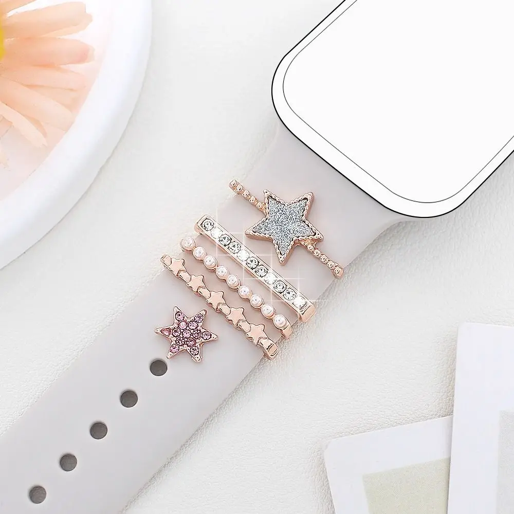Cinturino con diamanti Anello decorativo Cinturino per orologio Gioielli Bracciale Decorazione Accessori per decorazioni di moda Ornamento per cinturino Apple Watch