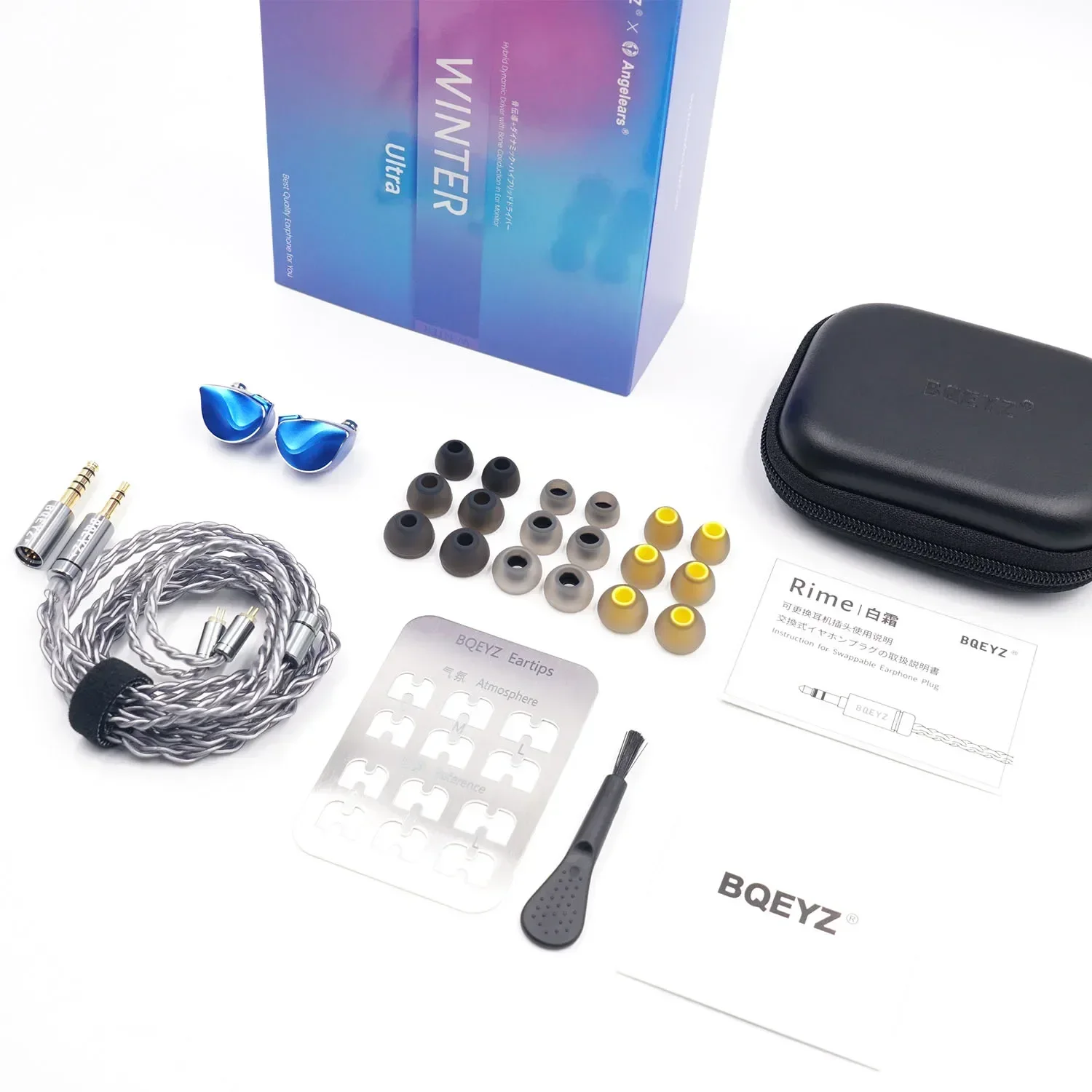 

BQEYZ Winter Ultra HIFI In Ear Earphone Bone Conduction 1DD+1BC Dynamic PZT Monitor with 0.78 2Pin 3.5+4.4mmDetachable Cable