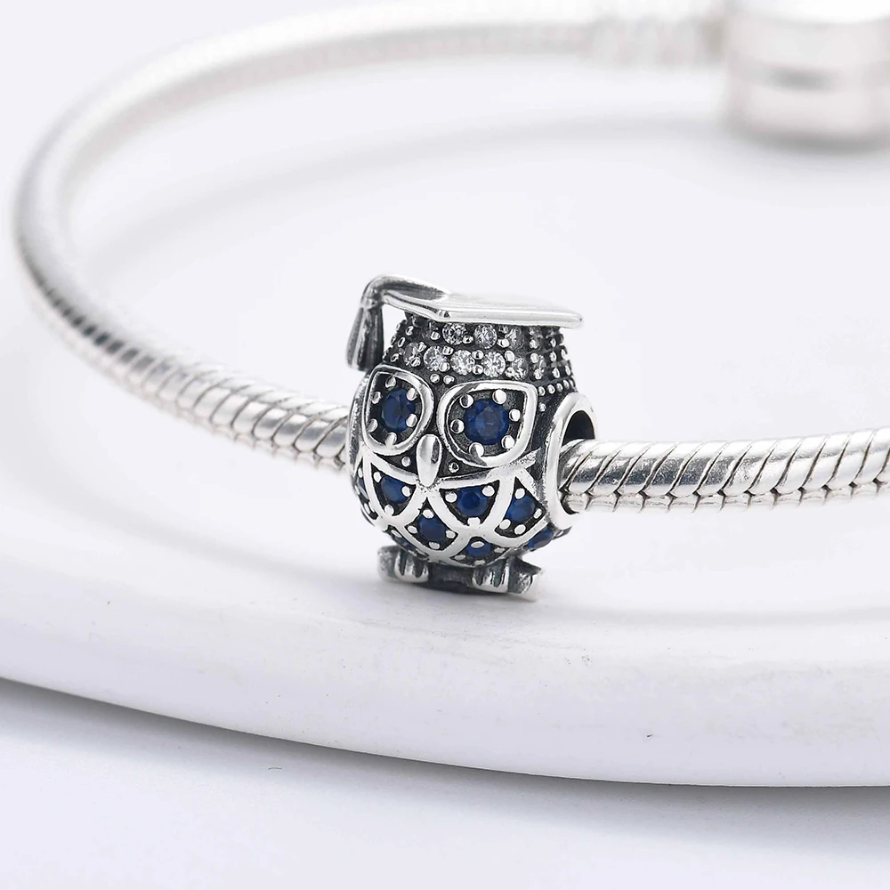 2026 Hot Sale S925 Silver Graduation Study Teacher Painting Pendant Suitable For Original Bracelet DIY Accessories Charm Jewelry