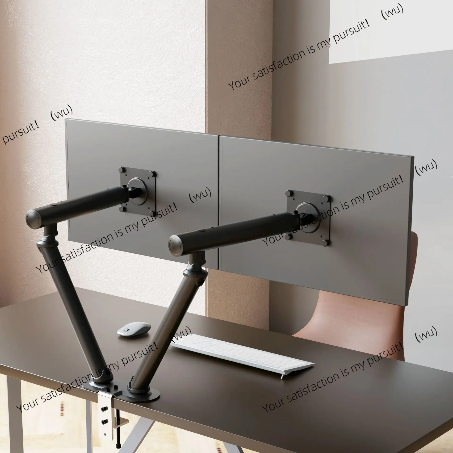 Dual screen computer monitor 17-34 inch bracket desktop lifting telescopic universal arm bracket