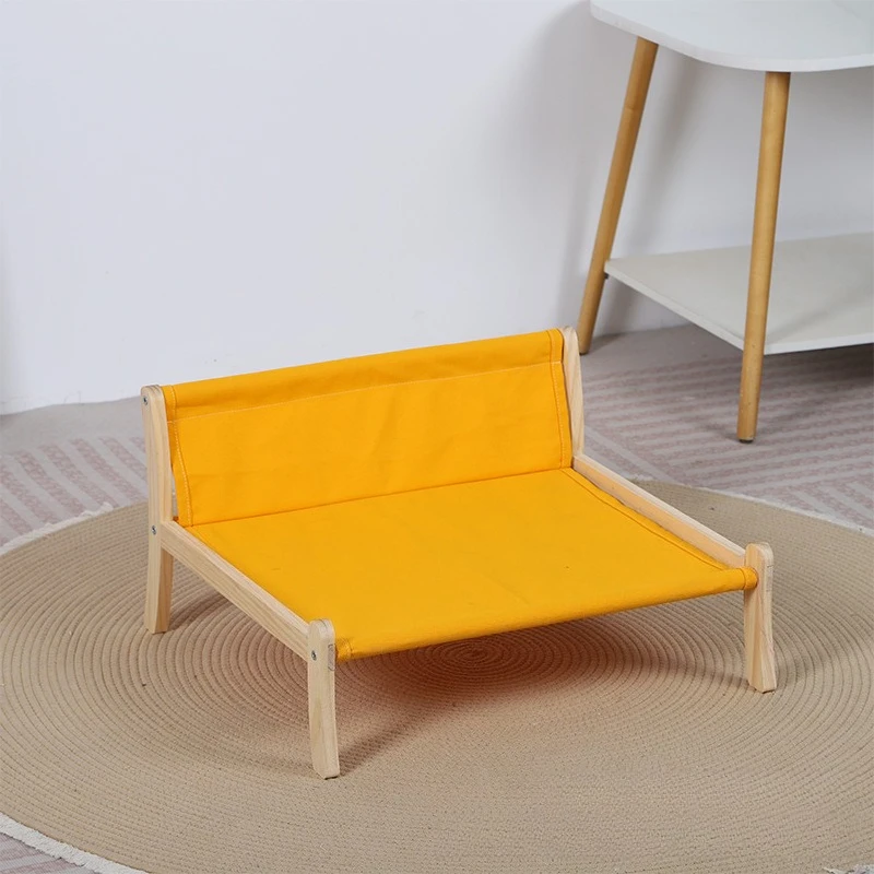 Cama elevada de madera transpirable para gatos y perros pequeños - imagen 5