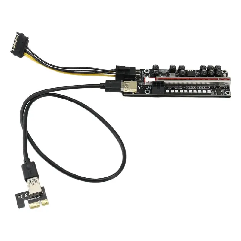 V014-MAX USB 3.0 PCI-E Riser Card Pcie Adapter For GPU BTC Mining Extender 1X To 16X PCI-Express Cable-ABVP