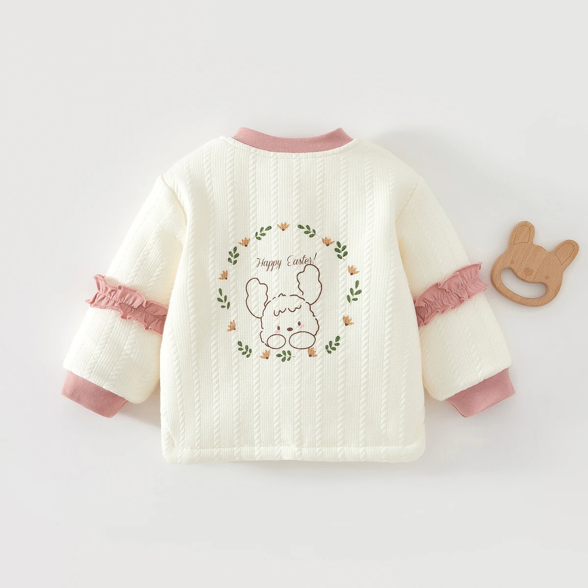 Baby Warm Top Single Piece for Boys and Girls, Autumn and Winter Padded Cotton Jacket, Thick Cotton Home Wear for 0-2 Years Old, 120g Cotton Coat