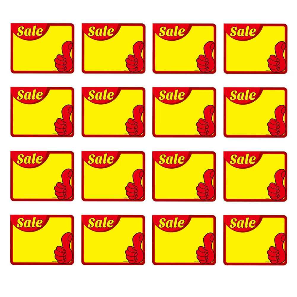 50Pcs Price Labels Bright Color Paper Advertising Price Tags Market Sale Promotional Stickers Retail Shop Tags