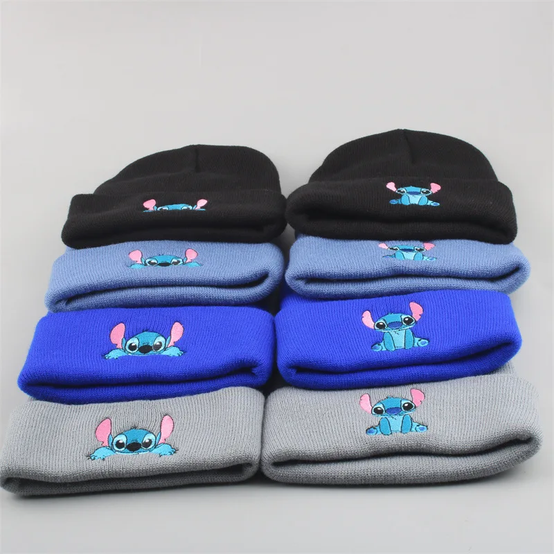 New Shi Dizai embroidery knitted hat autumn and winter outdoor warm men's and women's pullover hat wool hat kawaii hat