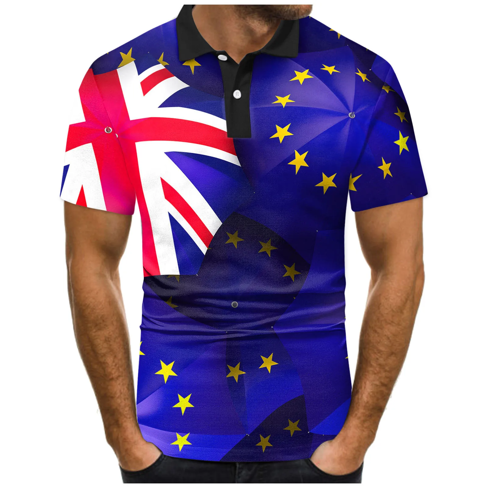 union jack Graphic T-shirt Men Fashion T-shirts Spring Summer tee Casual Top Short Sleeve O Neck Printed T Shirts Top Chemise 