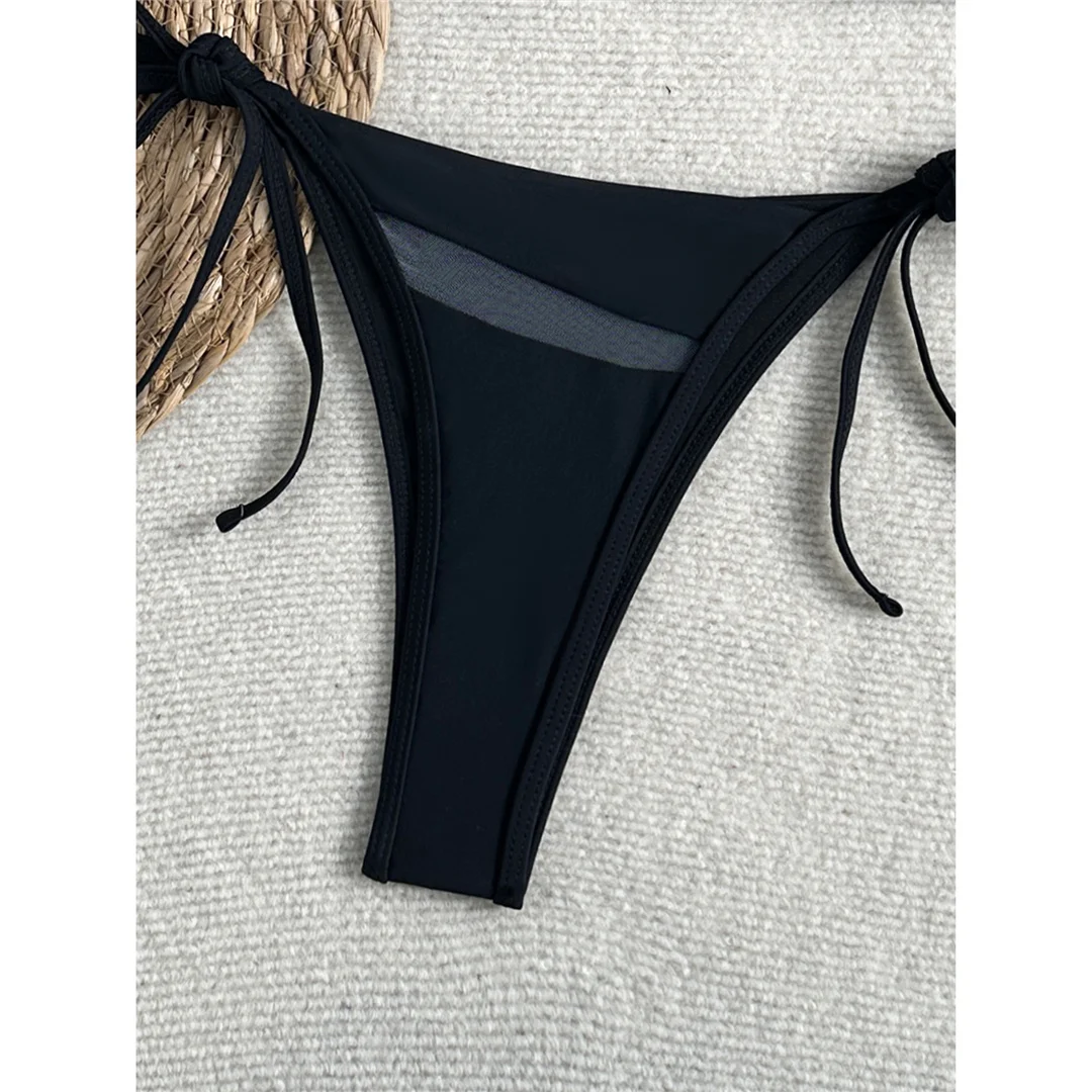 Sexy Mesh-Bikini, durchsichtiger Badeanzug für Damen, zweiteiliges Bikini-Set, hoher Beinausschnitt, mit Trägern, Badebekleidung, Badeanzug, Modell V8070. – Detail 10