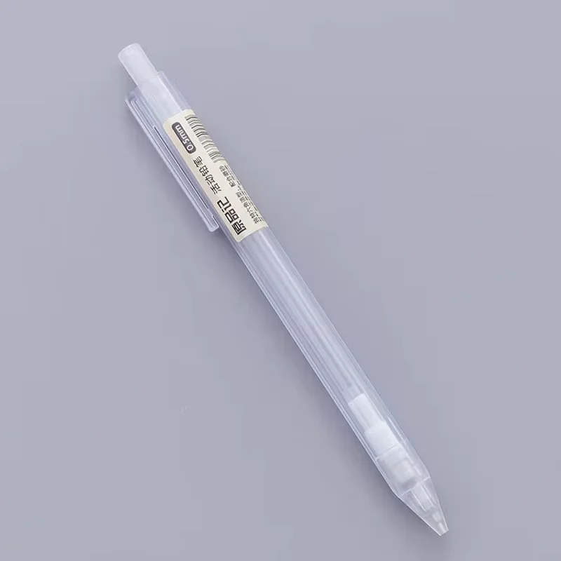 3pcs Simple Style Clear Automatic Pencil 0.5mm 0.7mm Mechanical Pencils Student Office Stationery Supplies