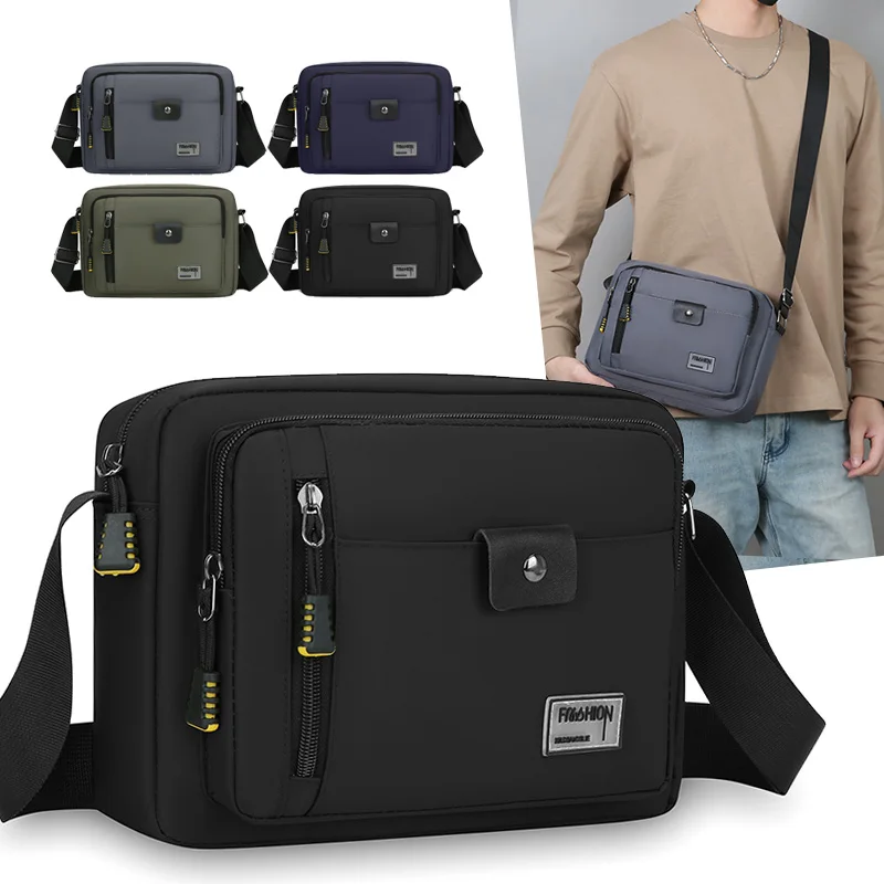 

Lightweight Nylon Messenger Bag for Men – Casual Crossbody Shoulder Pack for Commute Travel & Outdoor Use