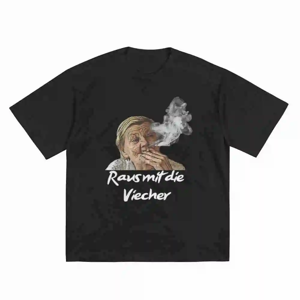 Raus Mit Die Viecher Karin Weihnachten Familie Witzig Short Sleeve Tee 100% Cotton T-Shirt