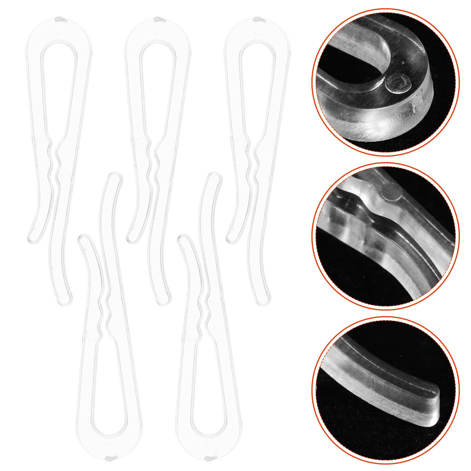 

100pcs Transparent Plastic Clothes Clips Multifunctional Sock Bra Briefs Clip For Towel Scarf Gloves Clothes Safe