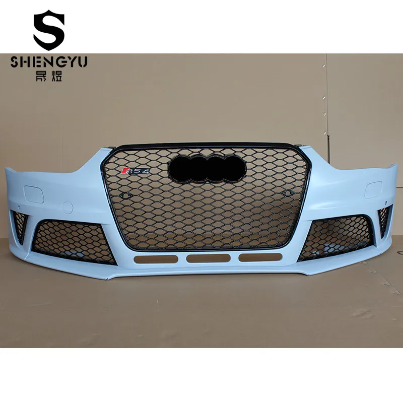 auto front face for audis A4 2013-2016 upgrade to RS4 contain front bumper with grille and front lip